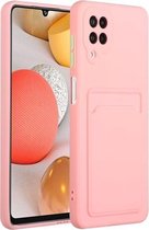 Voor Samsung Galaxy M12 kaartsleuf ontwerp schokbestendig TPU beschermhoes (roze)