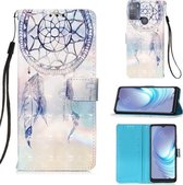 Voor Motorola Moto G50 3D Schilderen Horizontale Flip Leren Case met Houder & Kaartsleuf & Portemonnee & Lanyard (Fantasy Windgong)