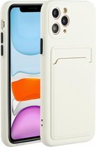 Card Slot Design Shockproof TPU beschermhoes voor iPhone 11 Pro (wit)
