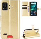 Voor UMIDIGI Bison GT Crazy Horse Texture Horizontale flip lederen tas met houder & kaartsleuven en lanyard (goud)