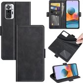 Voor Geschikt voor Xiaomi Redmi Note 10 Pro / Note 10 Pro (Indiase versie) / Note 10 Pro Max Dual-side magnetische gesp Horizontale flip lederen tas met houder & kaartsleuven & por