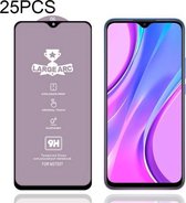 Voor Xiaomi Redmi 9 (CN-versie) 25 STKS 9H HD Grote boog Hoog aluminiumoxide Volledig scherm gehard glasfilm