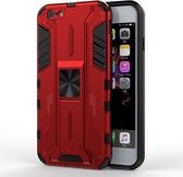 Supersonische pc + TPU schokbestendige beschermhoes met houder voor iPhone 6 & 6s (rood)