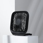 Baseus Opvouwbare auto-achterbankventilator Draagbare mini-desktopventilator 3 snelheidsregeling, met oplaadkabel van 1,5 m (zwart)