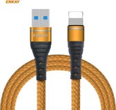 ENKAY Hat-Prince ENK-CB208 USB naar 8-pins nylon geweven stof textuur snellaadgegevenskabel, lengte: 1m (goud)