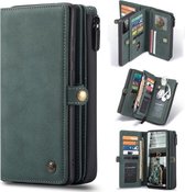 Voor Samsung Galaxy A72 CaseMe 018 Afneembare multifunctionele horizontale flip lederen tas met kaartsleuf & houder & rits portemonnee & fotolijst (blauw)