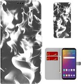 Voor LG Stylo 5 Cloud Fog Pattern Horizontal Flip Leather Case met houder & kaartsleuf & portemonnee (zwart)