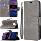 Voor Nokia G20 Retro Lamsvacht Textuur Pure Kleur Horizontale Flip PU Lederen Case met Houder & Kaartsleuven & Portemonnee & Lanyard (Grijs)