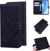 Voor Geschikt voor Xiaomi Mi 11 Lite Tiger Embossing Pattern Horizontale flip lederen tas met houder & kaartsleuven & portemonnee (zwart)