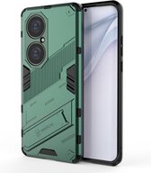 Voor Huawei P50 Pro Punk Armor 2 in 1 PC + TPU schokbestendig hoesje met onzichtbare houder (groen)