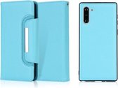 Voor Samsung Galaxy Note10 / Note10 5G Litchi Texture Horizontale Flip Buckle Afneembare Magnetische PU Leather Case met Card Slots & Wallet & Photo Frame (Blue)