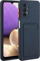 Voor Samsung Galaxy M31s kaartsleuf ontwerp schokbestendig TPU beschermhoes (donkerblauw)