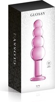 Glossy Toys 9 - Glazen Dildo - 18.5 x 5cm - Roze