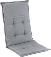 blumfeldt Coburg Tuinkussen - stoelkussen - zitkussen - hoge rug tuinstoel - 53 x 117 x 9cm - UV bestendig polyester - Grijs