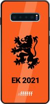 Samsung Galaxy S10 Plus Hoesje TPU Case - Nederlands Elftal - EK 2021 #ffffff