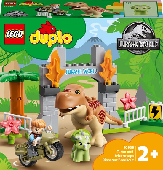 LEGO DUPLO T-Rex en Triceratops Dinosaurus Ontsnapping - 10939