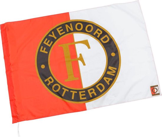 Vlag Feyenoord Groot X Cm Rood Wit Logo Bol