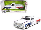 1985 Chevrolet C-10 (Wit) (20 cm) 1/24 JADA  - Modelauto - Schaalmodel - Model auto - Miniatuurauto - Miniatuurautos