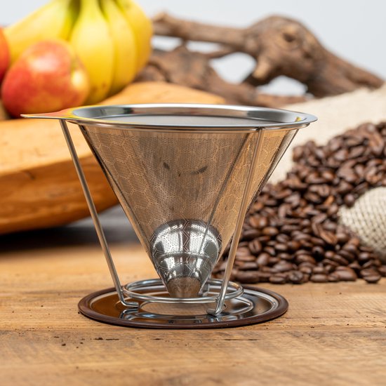 Permanent - Herbruikbaar - Koffie Filter Houder - RVS