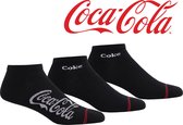 COCA COLA SOKKEN - Coke sneakers - 43/46 - zwart (grijs logo) - 6 paar