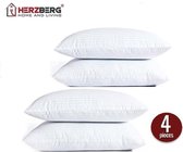 Herzberg® Hoofdkussen -  The Original - Hotel Kussen - Hotel Kwaliteit - 100% katoen - 4 Stucks 70x50 cm