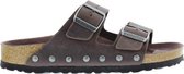 Birkenstock slipper ARIZONA Habana narrow Light Studding Oiled Leather - Maat 40