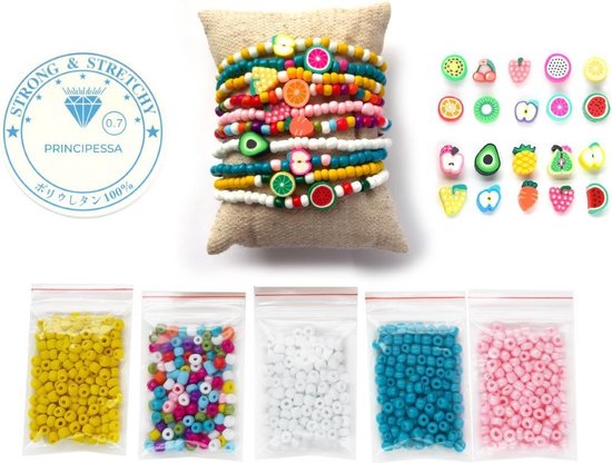 Zelf sieraden maken kralen pakket - Armbandjes en enkelbandjes – Fruit  mix... | bol.com