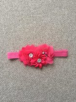 Haarband Meisje - Hoofdband voor Meisjes - Meisjes Haaraccessoires - Kind - Haarband Bloem - Fuchsia