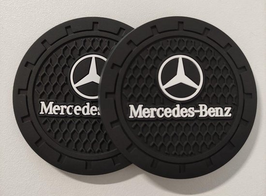 Sous-verre antidérapant Mercedes Benz - Siliconen - 72 mm - Set de