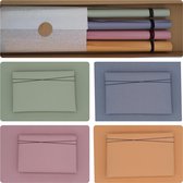 Paperoni - Cadeaupapierbox Flavours - 4 rollen luxe cadeaupapier incl. bijpassend koord - inpakpapier - Blauw - Groen - Rood - Oranje
