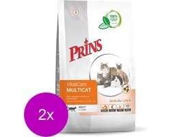 Prins Vitalcare Multicat Gevogelte - Kattenvoer - 2 x 10 kg