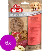 8in1 Freeze Dried 50 g - Hondensnacks - 6 x Eend&Appel