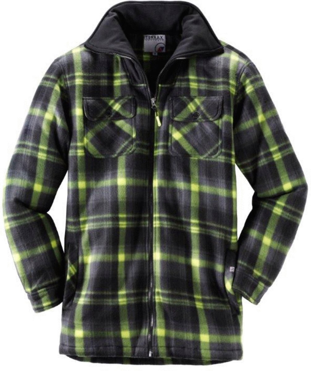 Terrax Thermohemd Zwart&Lime - L