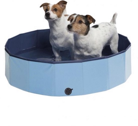 Hondenzwembad Met Afdekzeil Blauw 80x20cm - | Voor mensen met passie