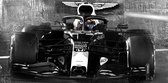 JJ-Art (Canvas) | Max Verstappen in deels zwart wit abstract - woonkamer | Formule 1, auto, sport, race, Nederland, modern, sfeer | Foto schilderij print op Canvas (canvas wanddecoratie) | 10