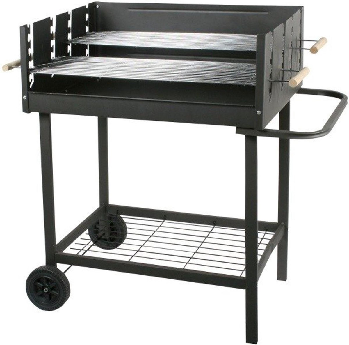 Master Grill MG648 - Rechthoekige Houtskoolgrill - Professionele Grill - Verstelbare Chromen Roosters