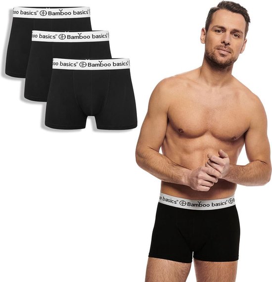 Trunk Boxershorts Liam (3-pack) - Zwart met Witte Band S