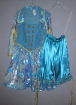 verkleedkleding 1106, Oosterse jurk, volwassenen, blauw, maat 42