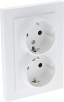 Q-Link S–Line contactdoos – 2–voudig – randaarde – polarwit