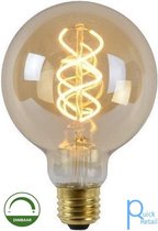 Quick retail - LED - Filament lamp - Ø 9,5 cm - LED Dimb. - E27 - 1x4W 2200K - amber
