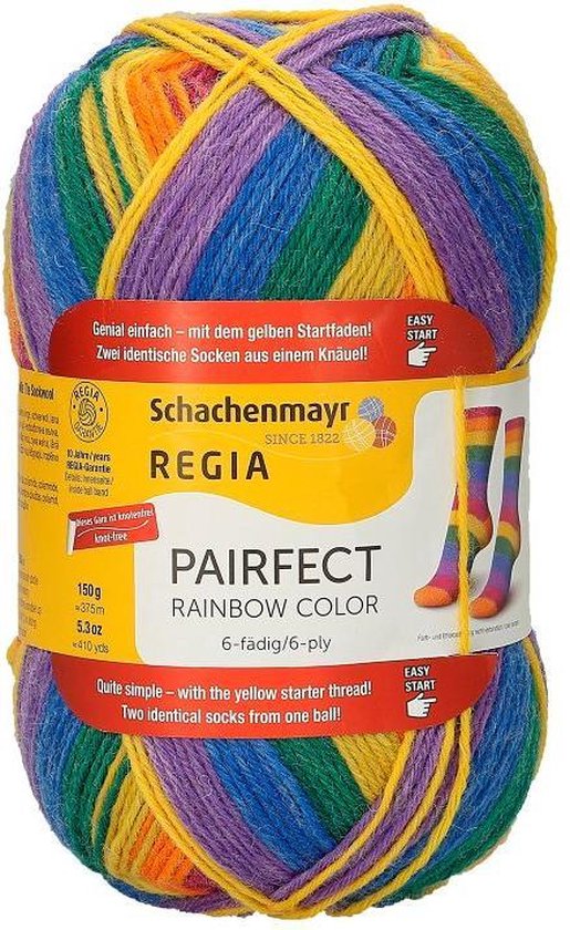 2770 Regia Pairfect rainbow 6 draads sokkenwol - SMC | bol.com