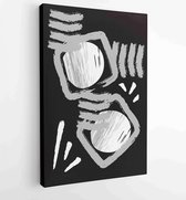 Black and white abstract wall arts vector 3 - Moderne schilderijen – Vertical – 1899811990 - 80*60 Vertical