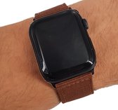 Geschikt voor Apple Watch bandje 38 / 40 / 41 mm - Series 1 2 3 4 5 6 7 8 SE - Smartwatch iWatch horloge band - 38mm 40mm 41mm - Fungus - Nylon - Bruin - Nato