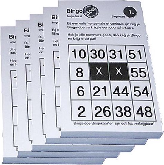 grind Hinder Demon Bingo-doe bingokaarten - Nummers tussen 1 en 55 - zie productbeschrijving |  bol.com