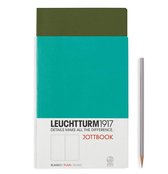 Leuchtturm1917 Double A5 Medium Jottbook Blanco Emerald / Berry (set van 2)