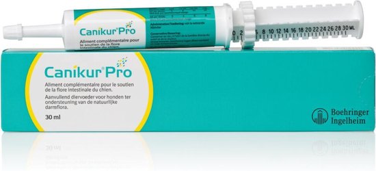 Spuitje Canikur Pro pasta van 30 ml met turquoise doosje.