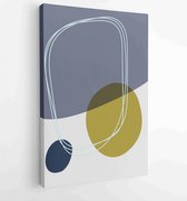 Earth tones organic shape Art design for poster, print, cover, wallpaper, Minimal and natural wall art. 1 - Moderne schilderijen – Vertical – 1859561368 - 40-30 Vertical