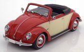 Volkswagen Kever Hebmueller Cabriolet 1949 - Limited Edition 1 of 2000 pcs. (Rood/Wit) (30 cm) 1/18 KK Scale - Modelauto - Schaalmodel - Modelauto - Miniatuurauto - Miniatuur autos