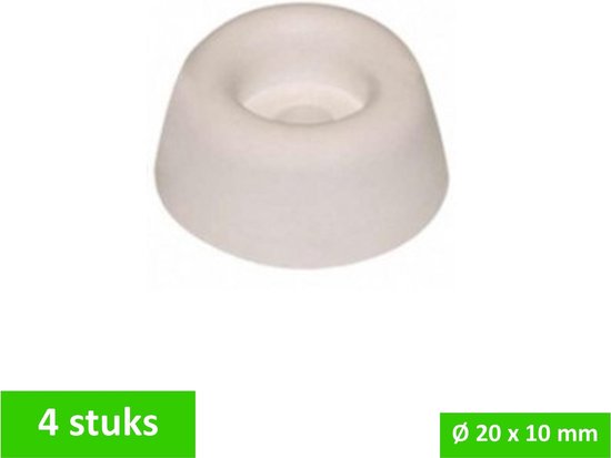 TQ4U bouchon tampon WC tampon - Ø 20 mm x 10 mm haut - plastique - blanc  cassé - 4 PCS | bol.com