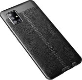 Samsung Galaxy A51 5G Hoesje - Mobigear - Luxury Serie - TPU Backcover - Zwart - Hoesje Geschikt Voor Samsung Galaxy A51 5G